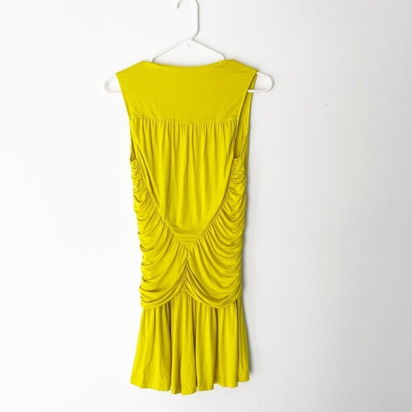 Kardashians for Bebe Collection Neon Yellow Romper | Sleeveless | Deep V Plunge - Picture 11 of 14